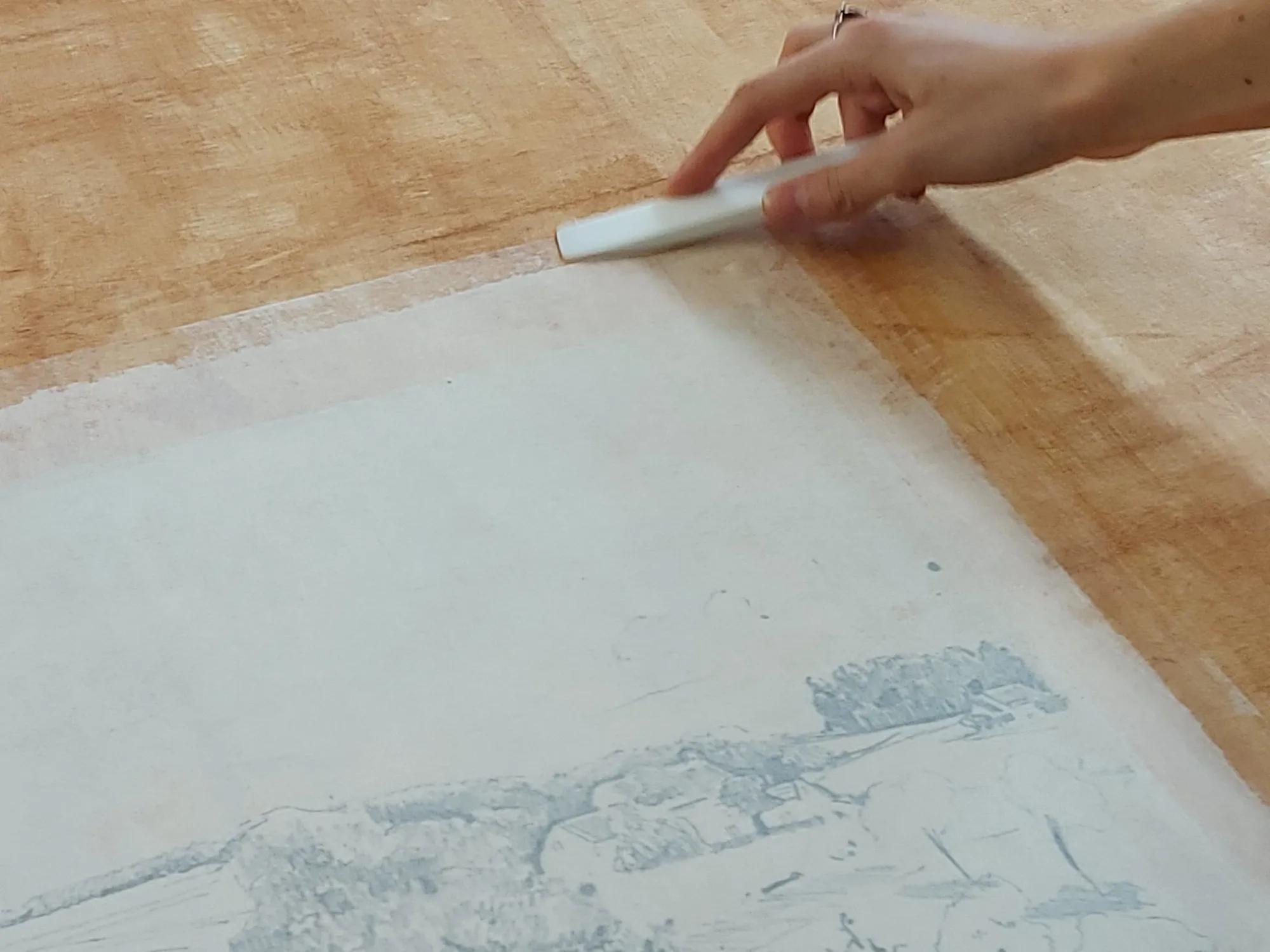 Mise à plat d'une feuille