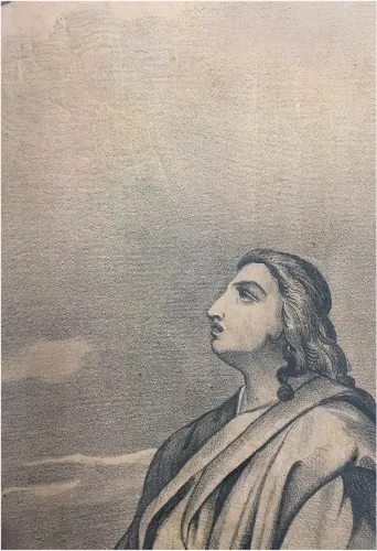 La même gravure après comblement de la lacune, avant la retouche finale
